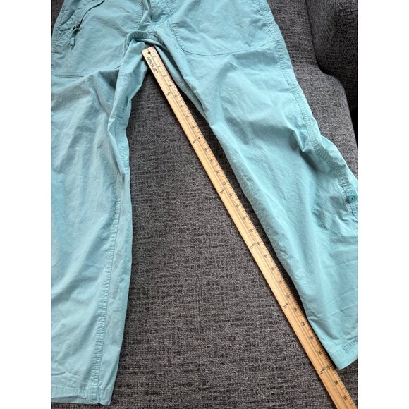 L.L. Bean Womens Light Blue Convertible Roll-Up Pants 12 Pet Cotton Blend - Picture 6 of 12